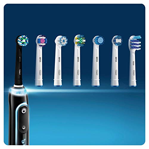 Oral-B Genuine CrossAction Replacement Black Toothbrush Heads, Refills for Electric Toothbrush, Angled Bristles for up to 100 Percent More Plaque Removal, Pack of 8