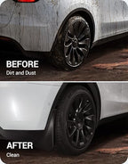 BASENOR 2025 Upgraded Tesla Model Y Mud Flaps Splash Guards Vehicle Sediment Protection No Drilling No Tape Mudflaps Tire Protector Mudflaps All Weather Tesla Exterior Accessories (Set of 4)