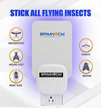 Indoor Plug in Fly Trap for Flies Moths Gnats with 8 Refills, Insect Catcher, Flying Insect Flea Trap, Compatible Safer Home Refill, Fruit Fly gnat Insect Killer