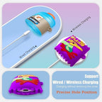 2-Pack Funny Case for Airpods 4 Cute (2024), 3D Cartoon Cute Airpods 4 Case Food Design Silicone Cover Compatible for Airpods 4 Case Airpod 4 Accessories with Keychain(Sport Water & Purple Potato)