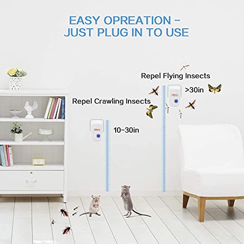 Ultrasonic Pest Repeller - 6 Pack, Pest Repeller Plug in,Rodent Repellent, Indoor Mouse Repellent, Electronic Ant Repellent, Insect Repellent for Mosquitoes, Ants, Mice, Squirrel, Fly, Cockroaches