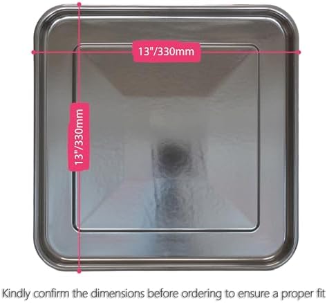 13" x 13" Square Baking Pan, Non-Stick Cookie Sheet for Ninja Foodi Air Fry Oven, 13" Premium Series Enamel Baking Tray for Toaster Oven, Replacement Liner