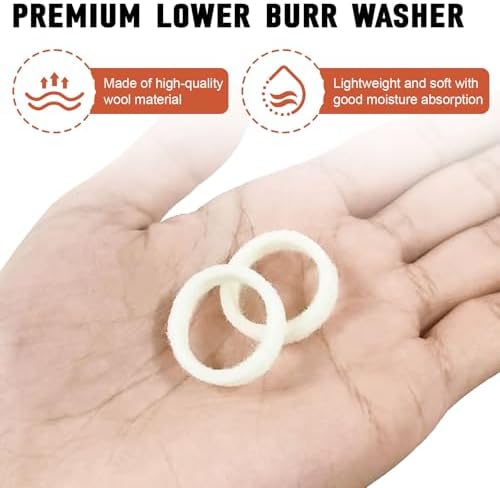 BES870XL Felt Washer Lower Burr for Breville Espresso Machine Grinders, SP0001575 Replacement Accessories for Breville Barista Express 870/876/878/880/980, Coffee Machine Cleaning Gasket, 8 Pack
