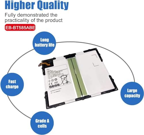 Dentsing EB-BT585ABE (3.8V 27.74Wh/7300mAh) Replacement Battery for Samsung Galaxy 10.1" 2016 SM-T580 SM-P580 SM-T585C SM-P585M SM-T587 SM-T587P Series Tablet EB-BT585ABA 1ICP4/67/103-2