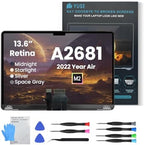 YUSE A2681 Screen Replacement for Mac14,2 MacBook Air 13.6" inches M2 2022 EMC 4074 2560x1664 Full LCD Display Complete Assembly (Midnight)