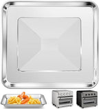GXF Cuisinart TOA-60 TOA-65 TOA-70 Air Fryer Tray Replacement, 12.2 x 11.2 x 2.3 inches, Silver, 360 Heat Circulation, BPA Free, Steel, Dishwasher Safe
