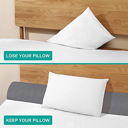 Vekkia Cal King Bed Wedge Pillow for Headboard Gap/Mattress Gap Filler/Headboard Pillow/Bed Gap Filler,Close Gap(0-6") Between Mattress and Headboard,Stop Loosing Your Pillows,Phone(Gray 72"x10"x6")