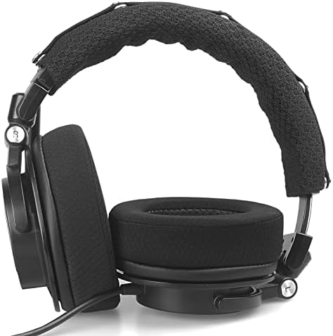 Upgraded Replacement Earpads Cushions for HyperX Cloud/Alpha, Audio Technica M50X/M40X, Turtle Beach Stealth 400/600 & More - Ear Pads with Breathable Mesh Fabric/Added Thickness/Memory Foam