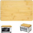 GCQ Bamboo Cutting Board for Breville BOV450XL Mini Smart Toaster Oven, 100% Natural Organic Bamboo, 15.2"L x 9.5"W Toaster Oven Accessories With Heat-Resistant Non-Skid Silicone Feet
