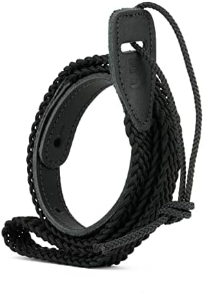 D'Addario Accessories Mandolin Strap - Mandolin Accessories - Braided Mandolin Strap - Black