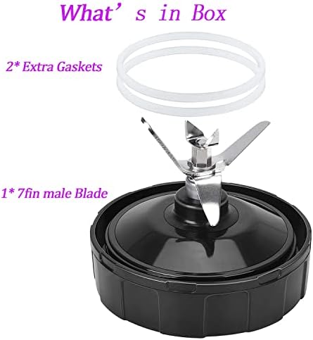 [Upgrade ] Replacement 7-Fins Male Blender Blade Parts Compatible with Ninja Auto iQ Blender [4 Inch Male 7 Fins ONLY]