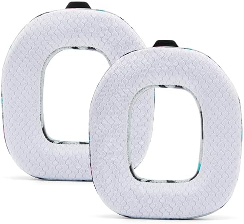 WC Freeze A50 - Cooling Gel Replacement Earpads for Astro A50 Gen 4, Gen 5 and A50X Only, Made by Wicked Cushions, Improved Durability, Thickness and Sound Isolation | 90's White