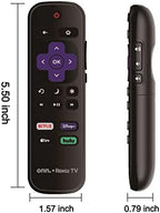 OEM Replacement Remote Control Compatible with All ONN. Roku TV Smart 4K Ultra HDTV 【Only Works with Onn. Roku TV, Not for Roku Stick and Roku Box】 (Netflix/Disney Plus/Apple TV+ / Hulu)