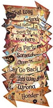 Alice in Wonderland Party Vintage Style Arrow Signs/Mad Hatters Tea Party Props Pack of 12 Signs