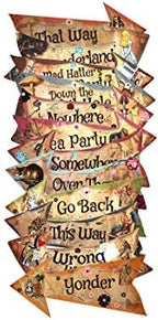Alice in Wonderland Party Vintage Style Arrow Signs/Mad Hatters Tea Party Props Pack of 12 Signs