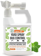 Mighty Mint 32oz Peppermint Bug Control Natural Lawn Yard Spray for Fleas, Ticks, Mosquitos, Ants, and Other Insects