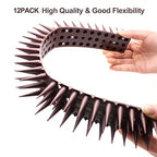 Upgraded Defender Spikes for Bird, Cat, Pigeon and Small Animals - Protect Your Sofa, Garden, Outdoor Walls, Anti Theft Climb, Plastic Security Fence Spikes - 8pack [12FT]