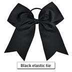 12 Pcs Large Cheer Bows 8" Bulk Hair Bow Accessories with Ponytail Holder for Girls High School College Cheerleading
