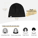YANIBEST 2 Pcs Silk Bonnet Satin Bonnet Hair Bonnet for Sleeping- Adjustable Saty on Satin Lined Slouchy Beanie Hat for Women