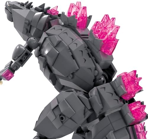 MEGA Godzilla x Kong The New Empire Building Set Action Figure Godzilla with 543 Pieces and Accessories, 8 Inches Tall, for Adult Collectors
