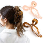 Yanibest Elegant Bow Hair Claw Clips Stylish Large Hair Clips for Thin and Thick Hair | Holiday Gift for Teen Girls | Chic Hair Styling Accessories for Women (Pack of 2)