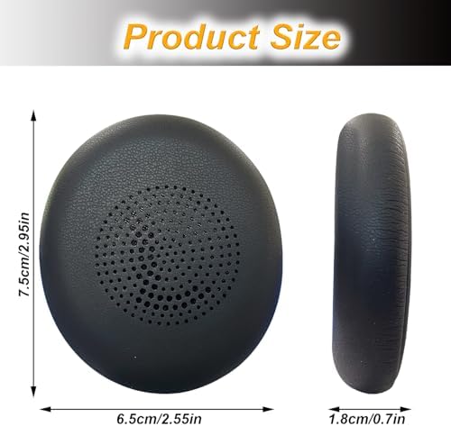 Replacement Earpads for Jabra Evolve2 65 (65MS 65UC USB)/Evolve2 40 (40UC 40MS USB)/Elite 45h On-Ear Wireless Headset, Headphone Ear Pads Cushions with Softer Protein Leather