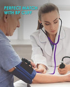 Single Head Stethoscope for Doctors/Nurses/Nursing School Students, Medical and Home Use with Accessories Name Tag, FSA HSA Eligible (Purple Tube, without EVA Case)