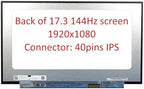 New LCD Replacement Screen 17.3 Inch N173HCE-G33 144Hz FHD 1920x1080 IPS 40 Pin Matte Compatible with NV173FHM-N44/B173HAN04.0 for Laptop/Display/Screen/LCD Application