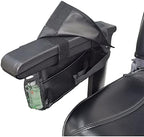 AlveyTech Water-Resistant Saddle Bag (Large, Black) - For Mobility Scooters, Wheelchairs, & Power Chairs - Lightweight & Easy to Install - Storage Organizer - Electric Wheelchair Accessories Adults