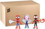 Spidey and His Amazing Friends 3-Pack, 4-Inch Scale Marvel Action Figures, Includes 3 Figures and 3 Accessories, Spider-Man, Ghost-Spider & Miles Morales (Amazon Exclusive)