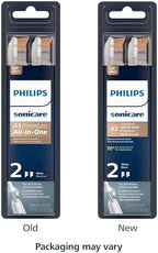 Philips Sonicare A3 Premium All-in-One, Genuine Replacement Toothbrush Heads, White, 2 Pack, HX9092/65