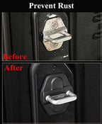 YOCTM Door Lock Decoration Cover for 2018-2025 Jeep Wrangler JL JLU 4XE Unlimited Sahara Sports Rubicon Gladiator JT Door Lock Cover Parts Accessories Black (4Door) (Pack of 6)