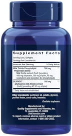 Life Extension Advanced Milk Thistle - With Silybin, Phosphatidylcholine and other Phospholipid - For Liver, Kidney Health & Detox - Non-GMO, Gluten-Free -120 Softgels