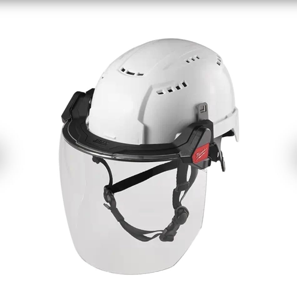 Milwaukee BOLT Full Face Shield, Clear, Compatible Safety Helmets & Hard Hats, 48-73-1420