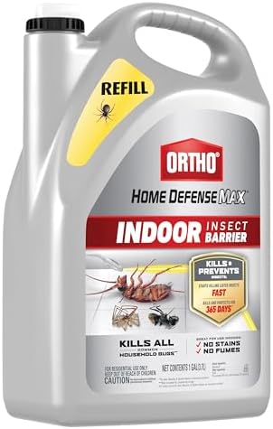 Ortho Home Defense Max Indoor Insect Barrier: Refill, Starts Killing Ants, Roaches, Spiders, Fleas and Ticks Fast, Use for Indoor Pest Control, Long-Lasting Control, 1 gal. (2-Pack)
