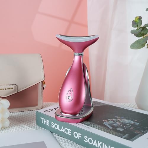 Lily Neck Face Massager, Face Sculpting Tool, 3-in-1 Facial Device with Thermal, Triple Action Care, for Enhanced Absorption Radiance Contouring Elasticity and Lymphatic Drainage (With Stand)