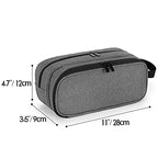 Trunab Stethoscope Carrying Case Hold 2 Stethoscopes or BP Cuffs, Compatible with 3M Littmann/MDF/ADC, Medical Case with Extra Pocket for Nurse Accessories, Essentials for Nurses, Doctors, Grey