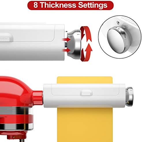 RETHONE Pasta Maker Attachment for KitchenAid Stand Mixers -3 in 1 Set Pasta Attachments includes Pasta Roller, Spaghetti Fettuccine Cutter, Pasta Machine Attachment Accessories for KitchenAid