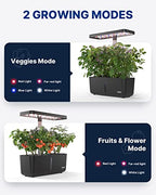 iDOO Hydroponics Growing System Kit 8Pods, Christmas Gifts for Women Mom, Herb Garden Indoor with LED Grow Light for Home, Built-in Pump, Auto-Timer, Adjustable Height Up to 13.6", 8Pods WiFi-Black