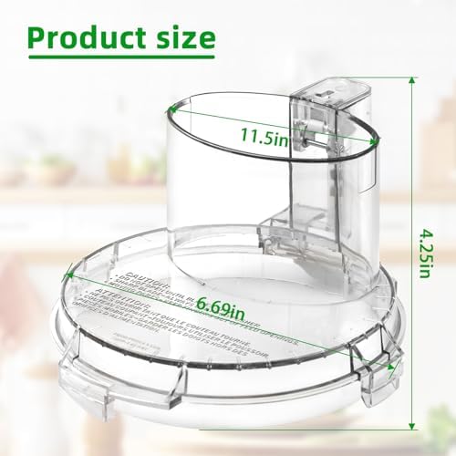 DFP-14NWBCT1 Replacement Food Processor Work Bowl Cover,Compatible with Cuisinart food Processor DLC-005AGTXT1 Bowl, Fits Model DFP-14