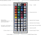 Yiliaw 44 Keys IR Remote Controller Kit - Includes Wireless Rectifier Control Box and DC 24V 3A Power Supply Adapter - Replacement Control for SMD 5050 3528 2835 RGB LED Strip Lights