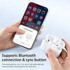 Compatible for AirPods Pro 1st & 2nd Generation Charging Case Replacement with USB-C Charging, Wireless AirPods Pro 1 2 Charger Case with Bluetooth Pairing Sync Button, with Type-C Charging