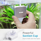 NICREW Nano Silent Aquarium Air Pump White, Aquarium Aerator with Accessories for Up to 10 Gallon Fish Tank, Super Quiet, 0.3 L/min, 1.5 Watts
