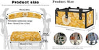 LedBack Cushion Walkers Accessories Sets Yellow Flowers Walker Seat Backrest Covers Replacement Storage Bag for Rollator Seat & Roller Bar Covers, Easy to Clean