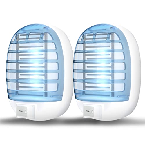 Home & Office Bug Zapper, Insect Traps for Indoors – Ideal for Kids & Pets, Kitchens, Bedrooms, & Baby Rooms (2-Pack)