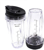Replacement Blender Cup with Lid (2 Pack) 24 Oz Cups For Ninja Auto iQ BL480 BL482 BL642 BL682 BL450 BN401 BN751 BN801 Foodi SS351 SS151 SS401 Ninja Blender Auto iQ Blade