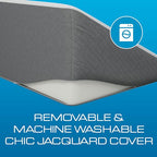 Kolbs Extra Wide Bed Wedge Pillow for Sleep Apnea, Acid Reflux, and Back Pain Relief, with Chic Jacquard Cover - Headboard GERD Pillow Wedges for Sleeping (Extra Wide 12" Height)