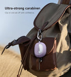 SURITCH Case Cover for Bose Ultra Open Earbuds(2024), Shockproof Protective Cover for Bose Ultra Open Wireless Ear Earbuds Charging Case Accessories with Carabiner, Purple