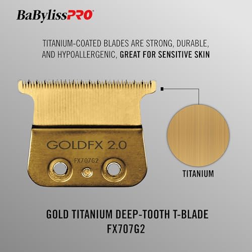 BaBylissPRO Replacement Blades, Deep-Tooth T-Blades for Outlining Hair Trimmers (FX787, FX799) and LoPROFX Trimmers (FX726, FX729)