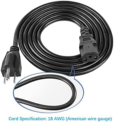 3 Prong Power Cord Replacement for Vizio TV, Vizio VX32L VW32L VX37L VW26L VA6 VMM26 LCD TV Power Cable